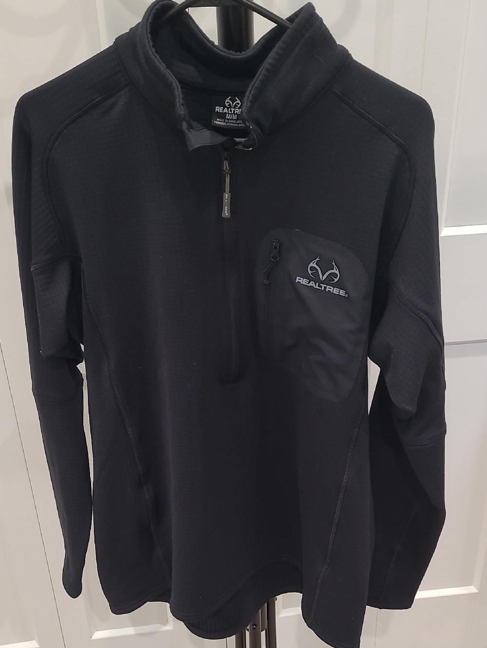 Realtree Black Lightweight Half-Zip Shirt Jacket